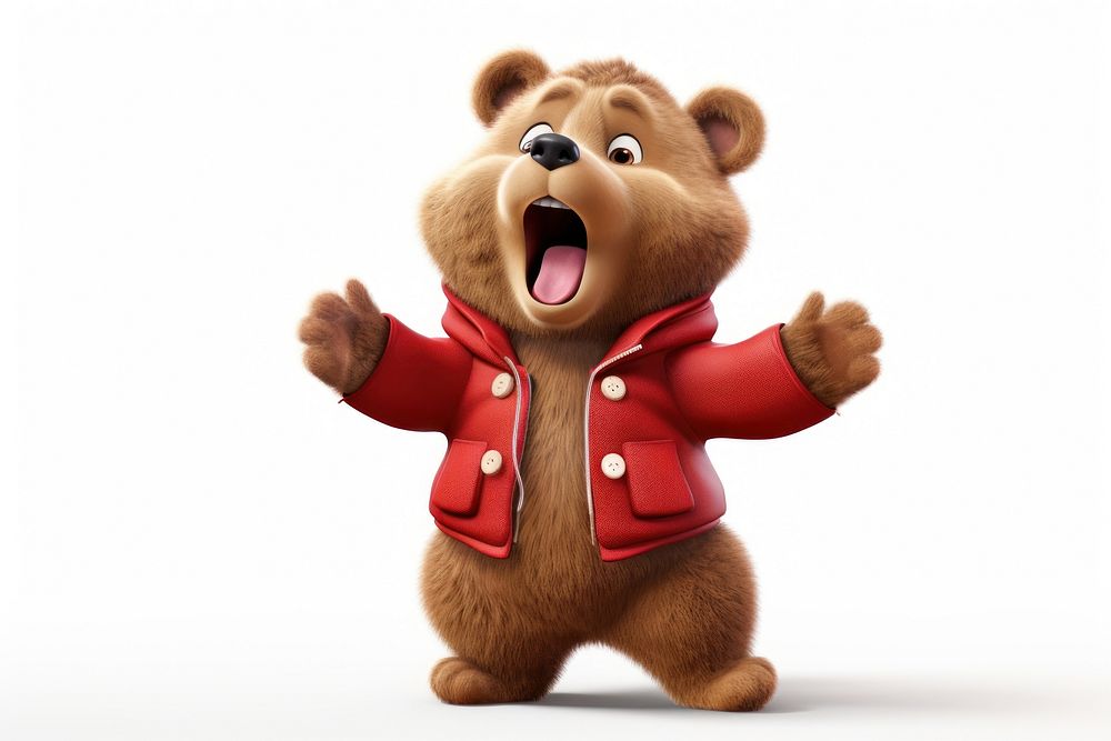 Cartoon plush bear toy. AI generated Image by rawpixel.