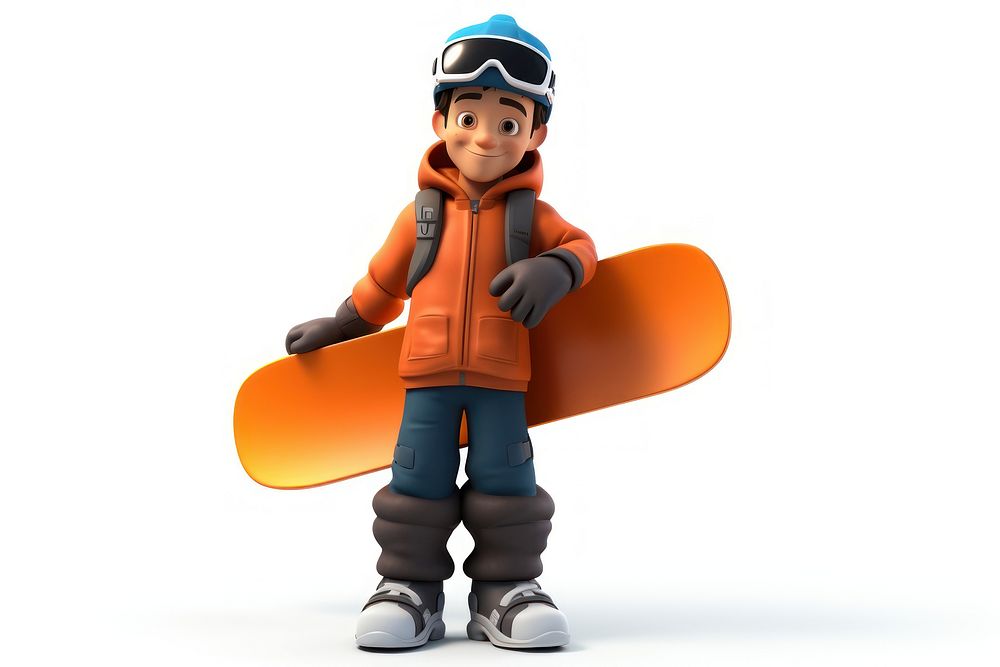Snow snowboard person white background. AI generated Image by rawpixel.