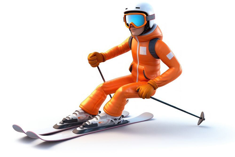 Recreation skiing sports snow. AI generated Image by rawpixel.