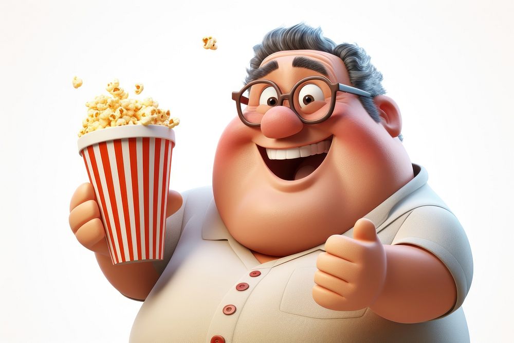 Popcorn cartoon food accessories. AI generated Image by rawpixel.