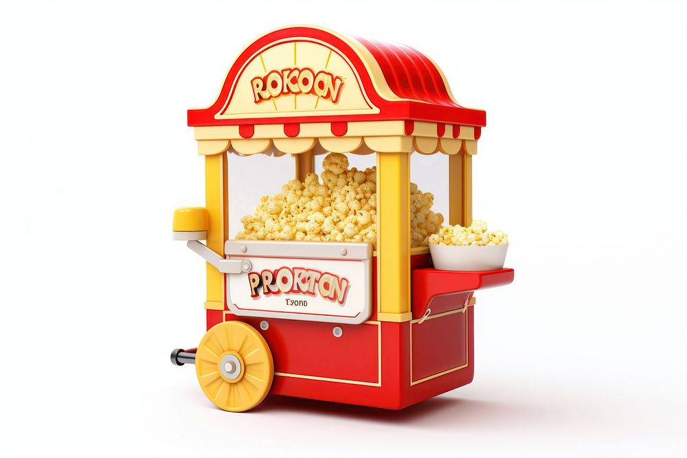 Popcorn white background letterbox mailbox. AI generated Image by rawpixel.