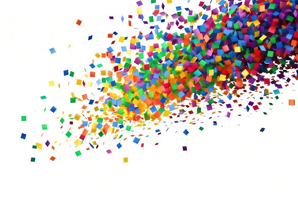 Backgrounds confetti white background celebration. AI generated Image by rawpixel.