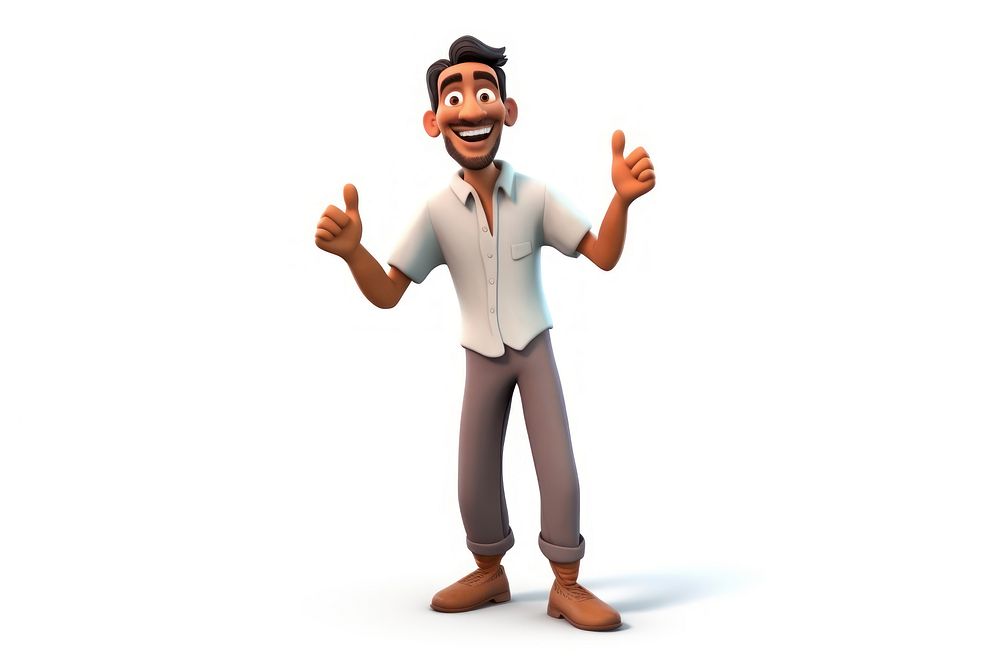 Cartoon fun white background gesturing. AI generated Image by rawpixel.