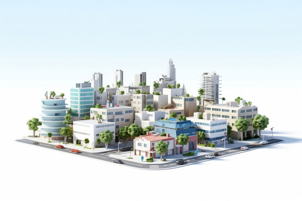 City architecture cityscape downtown. AI generated Image by rawpixel.