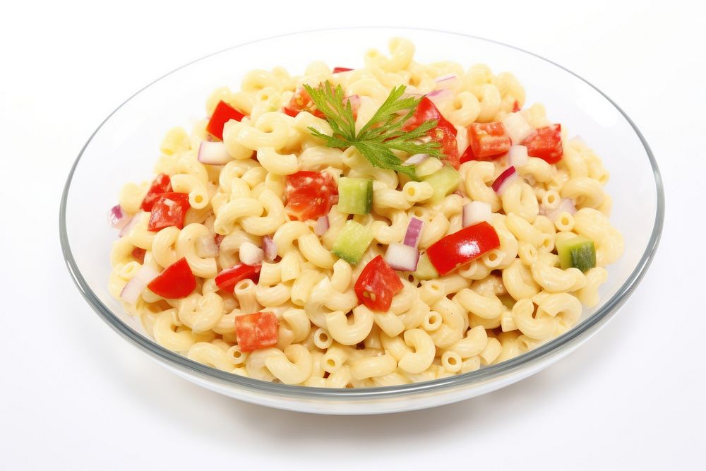Macaroni pasta plate food. AI generated Image by rawpixel.