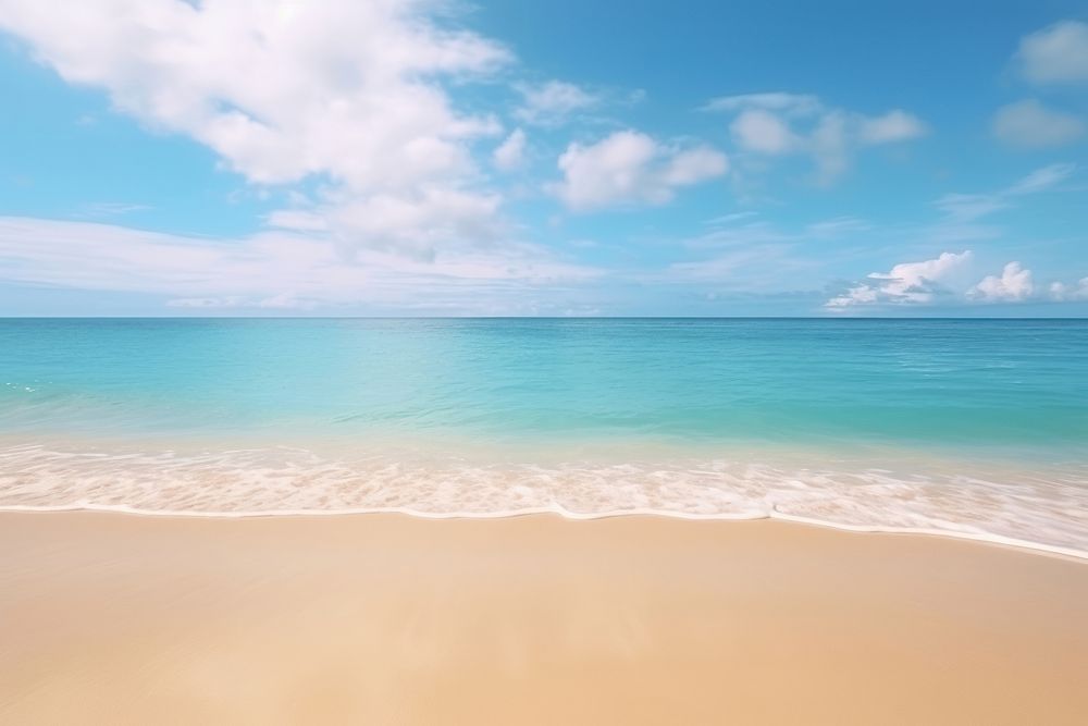 Beach sky outdoors horizon. AI generated Image by rawpixel.