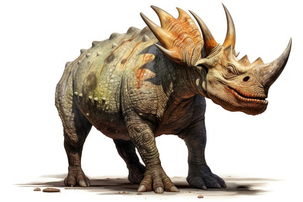 Dinosaur animal mammal rhinoceros. AI generated Image by rawpixel.