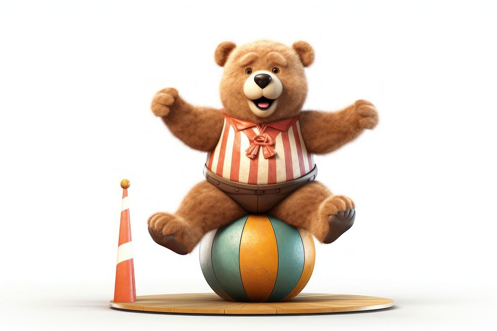 Cartoon ball bear toy. AI generated Image by rawpixel.