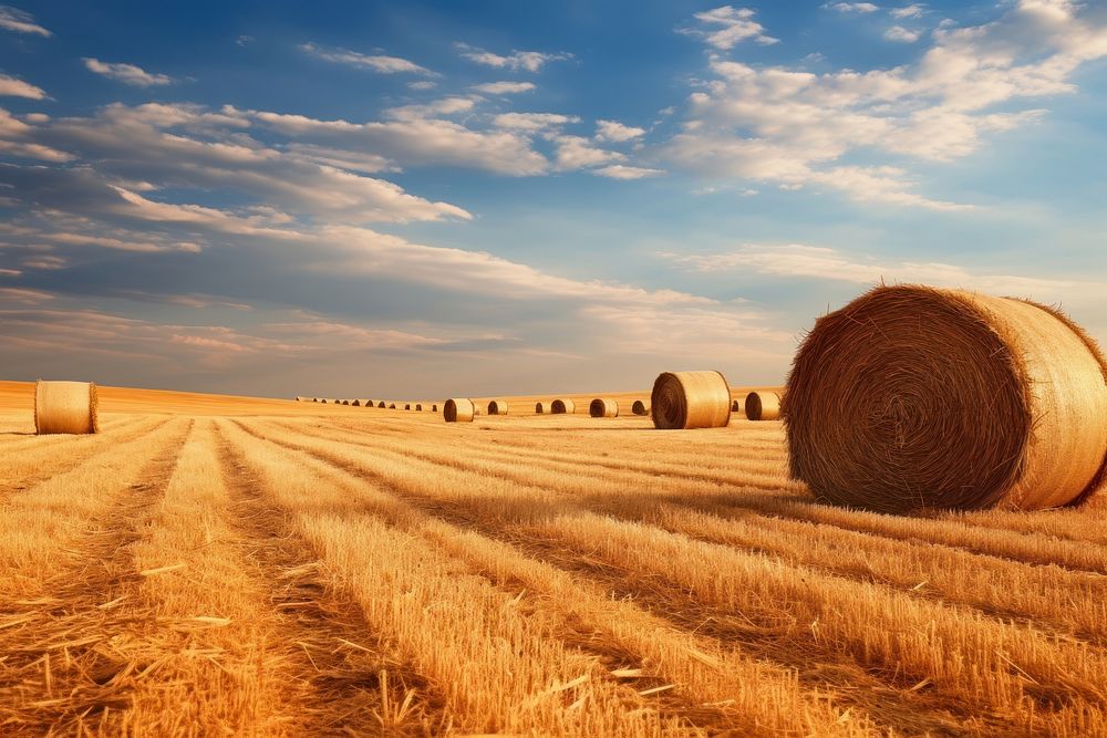 Harvest field agriculture outdoors. 