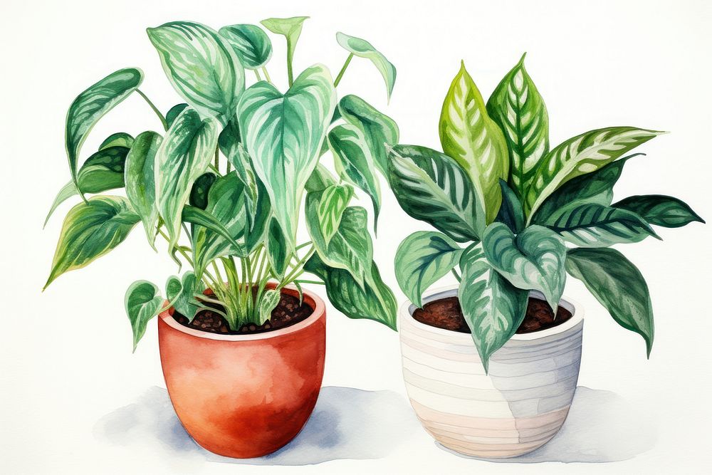 Plant leaf pot potted plant. AI generated Image by rawpixel.