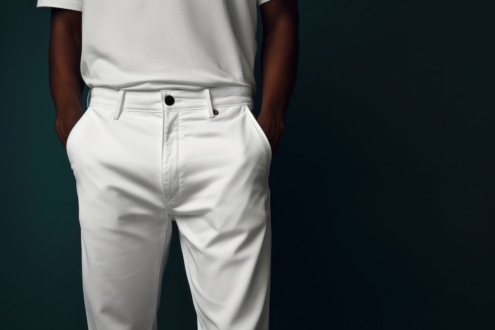 Pants jeans adult white. AI generated Image by rawpixel.
