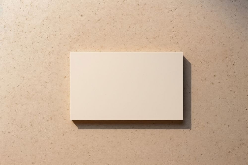 Paper wall text business card. 