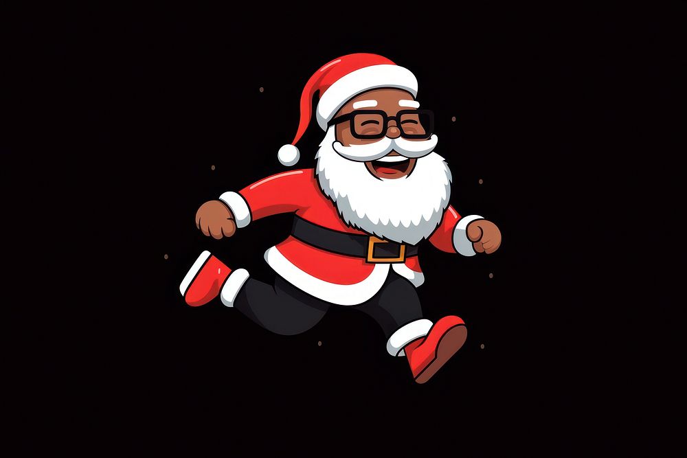 Christmas black background santa claus celebration. AI generated Image by rawpixel.