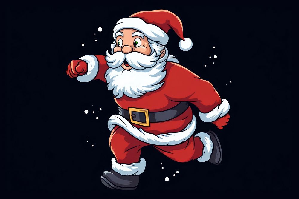 Christmas winter black background santa claus. AI generated Image by rawpixel.