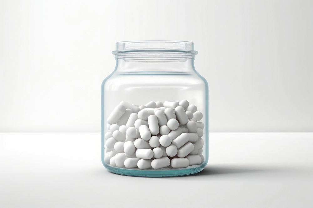 Medication pharmacy pill jar. AI generated Image by rawpixel.