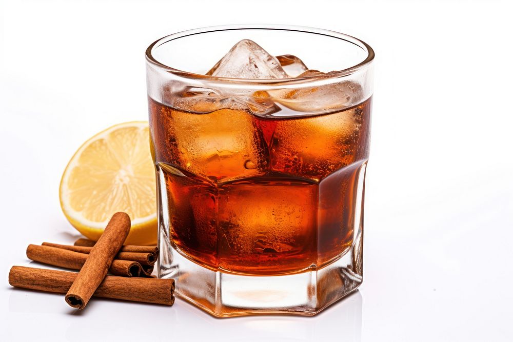 Spiced iced tea glass cocktail drink. AI generated Image by rawpixel.