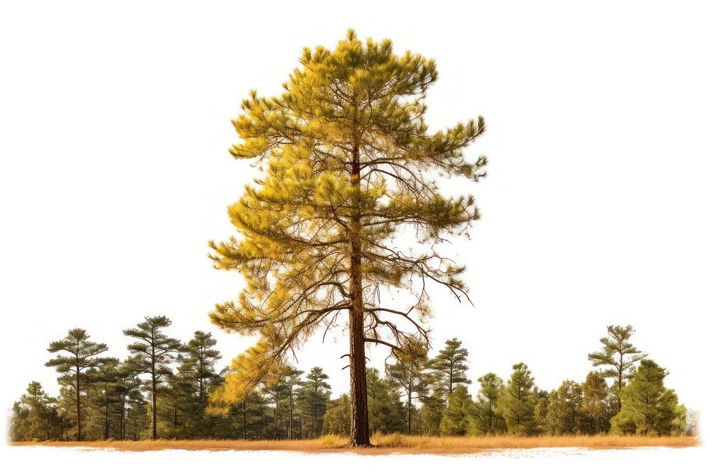 Southern yellow pinetree outdoors woodland nature. AI generated Image by rawpixel.