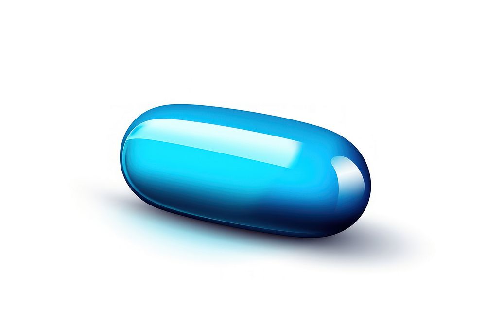 Capsule pill blue white background. AI generated Image by rawpixel.