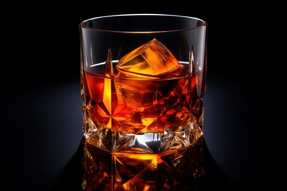 Whisky drink glass refreshment. 