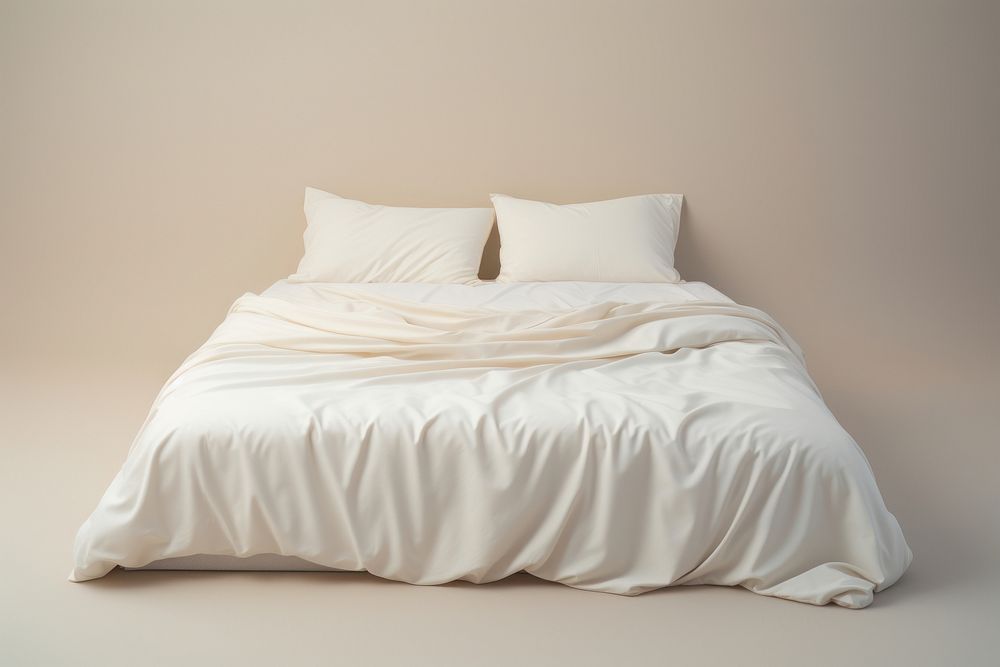 Bed furniture blanket pillow. AI generated Image by rawpixel.