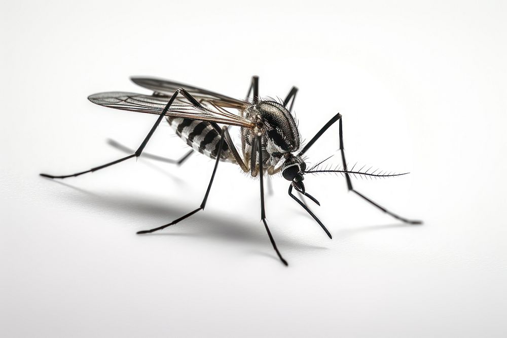 Mosquito animal insect white background. AI generated Image by rawpixel.