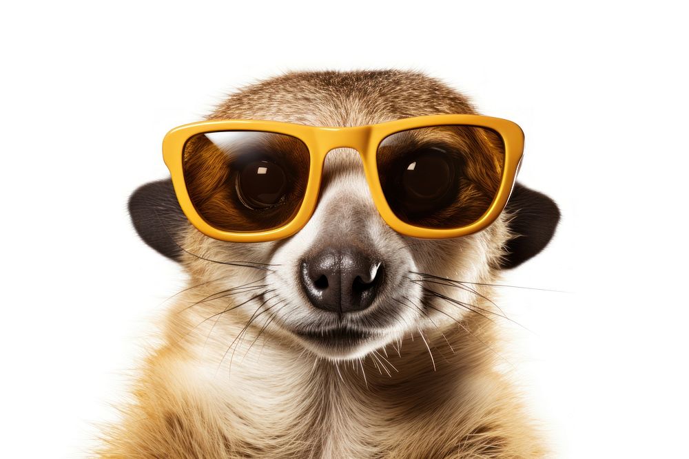 Sunglasses animal wildlife meerkat. AI generated Image by rawpixel.