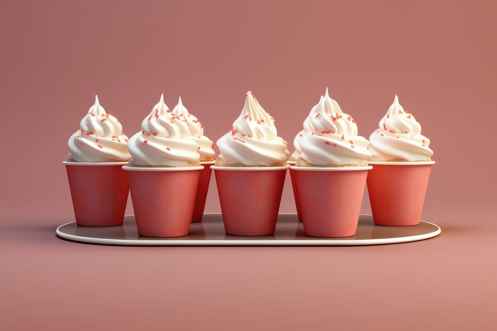 Cream dessert cupcake icing. AI generated Image by rawpixel.