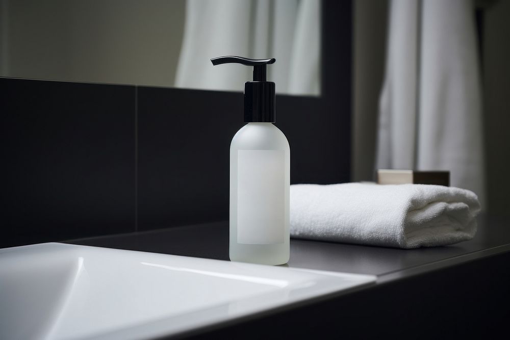 Bottle sink bathroom container. AI generated Image by rawpixel.