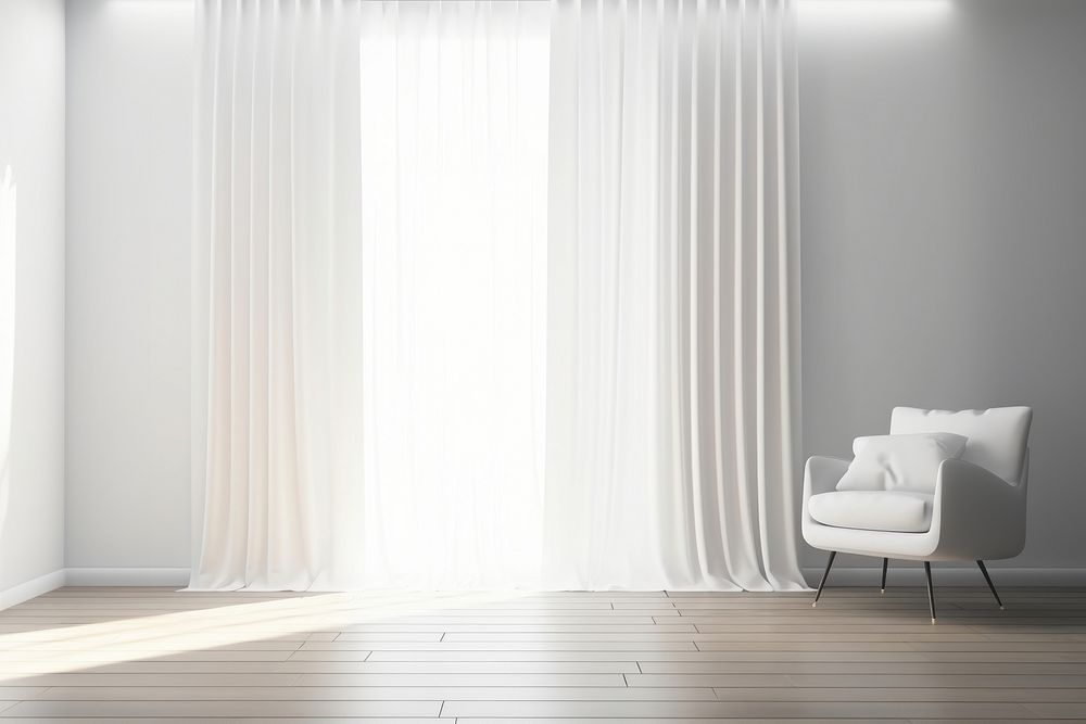 Curtain furniture window chair. AI generated Image by rawpixel.