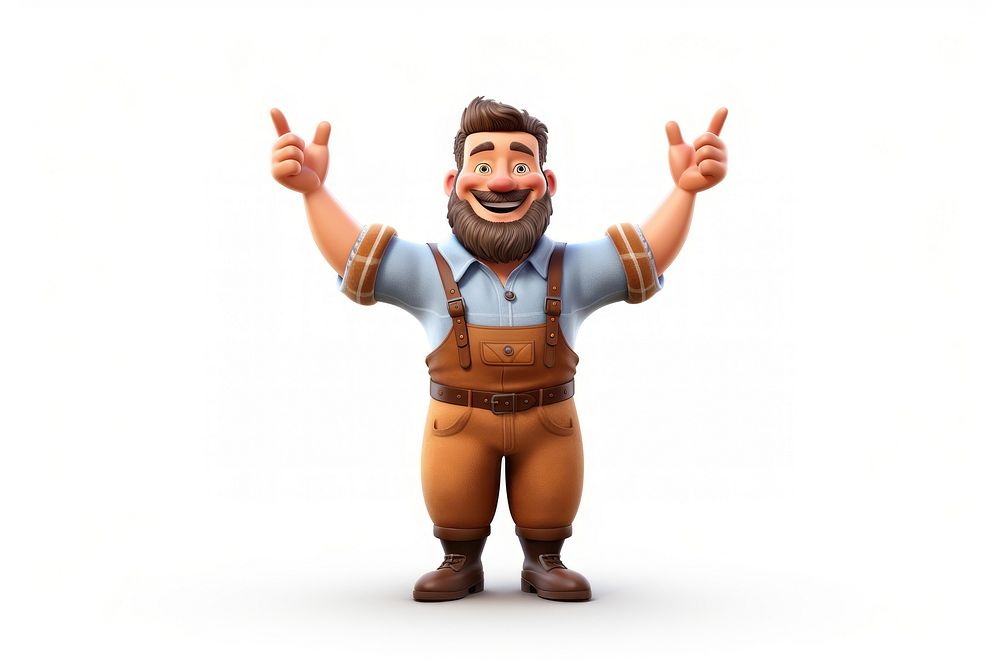 Figurine white background gesturing happiness. AI generated Image by rawpixel.