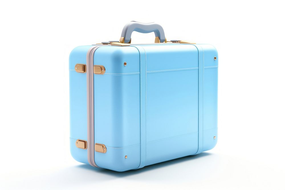 Suitcase luggage blue briefcase. AI generated Image by rawpixel.