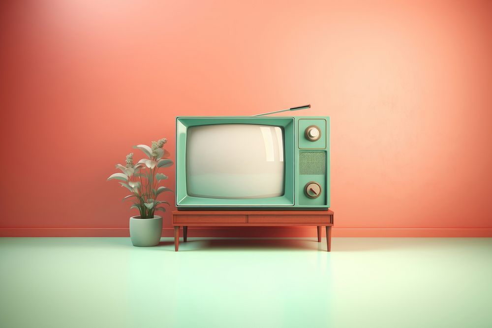 Television screen wall electronics. AI generated Image by rawpixel.