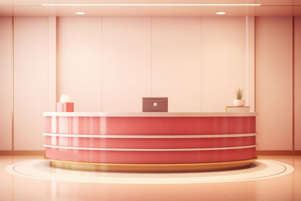 Furniture reception reception desk architecture. 