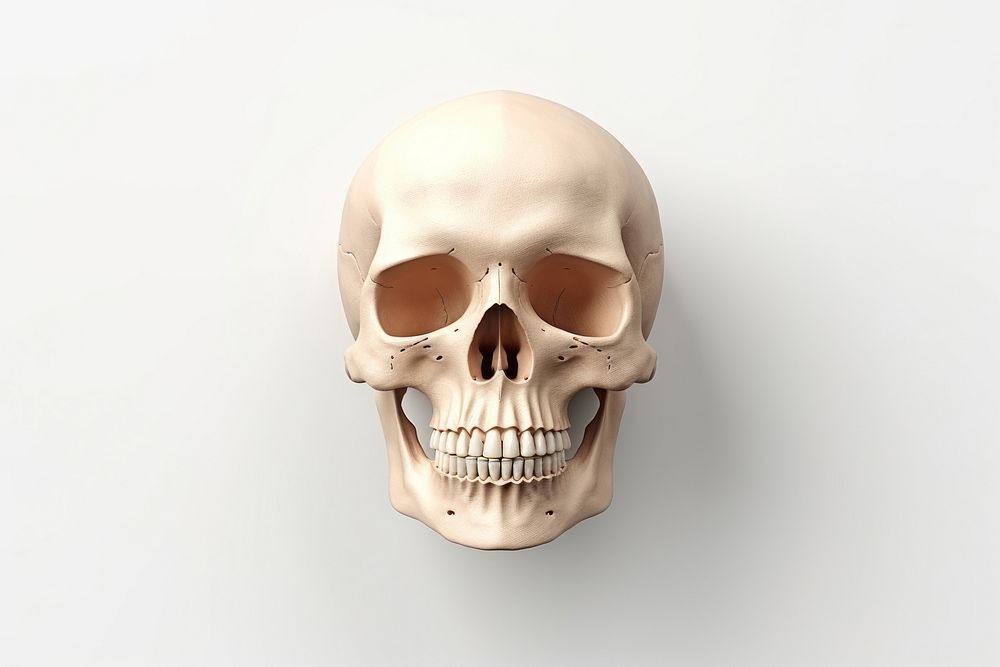 White background anthropology anatomy spooky. AI generated Image by rawpixel.