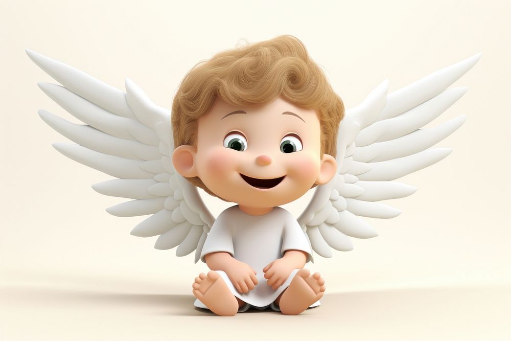 Angel smiling cute doll. AI generated Image by rawpixel.