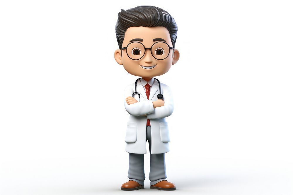 Doctor white background stethoscope technician. AI generated Image by rawpixel.