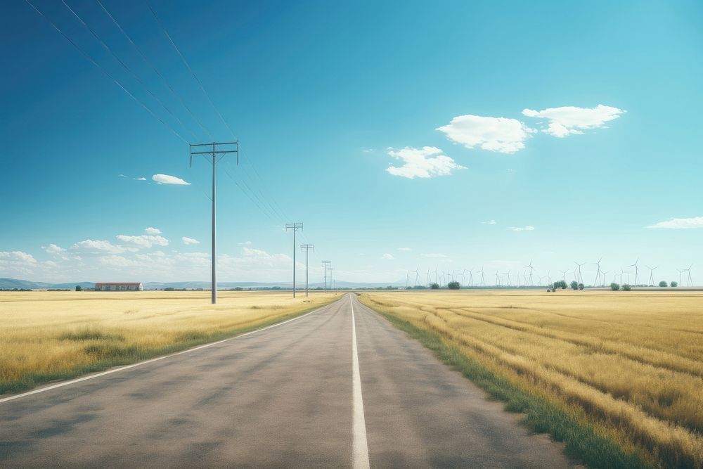 Road sky landscape outdoors. AI generated Image by rawpixel.