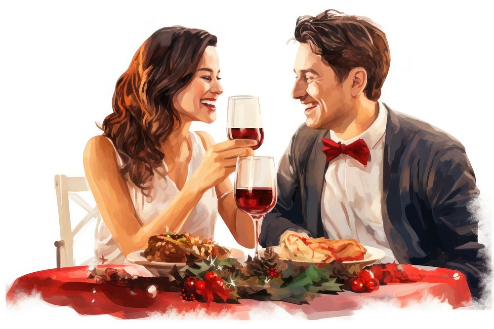 Laughing dinner adult togetherness. AI generated Image by rawpixel.