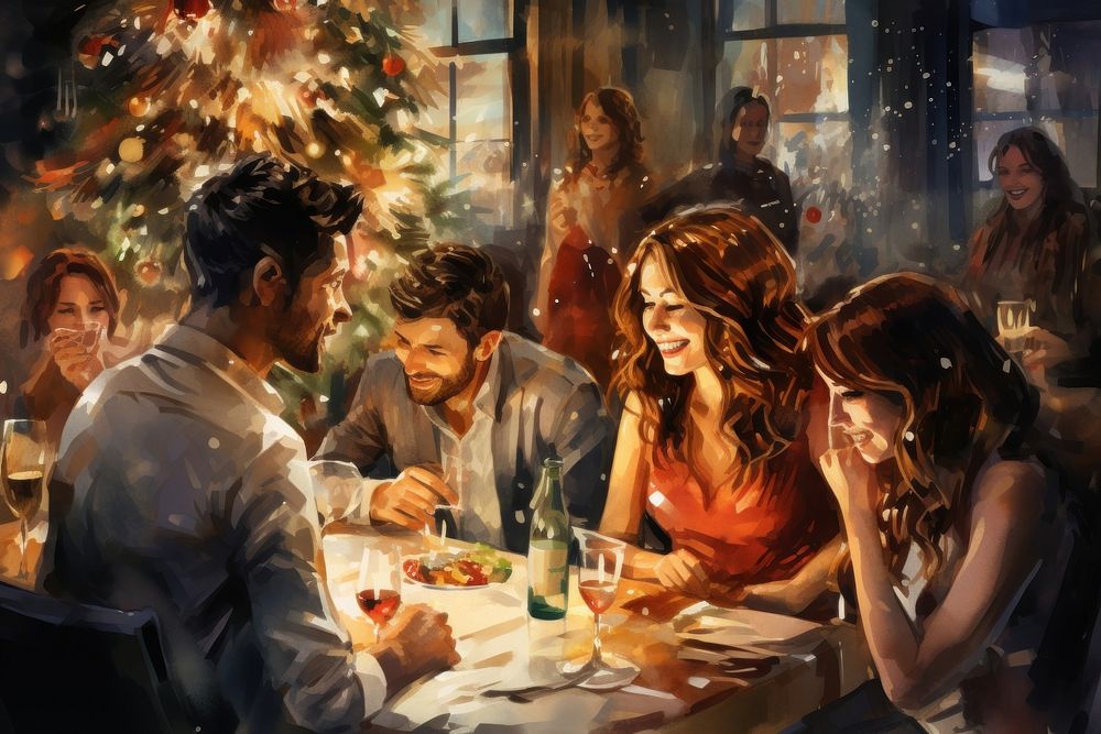 Party christmas adult fun. AI generated Image by rawpixel.