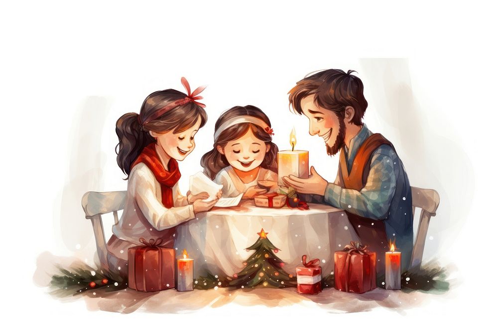 Christmas candle adult togetherness. AI generated Image by rawpixel.