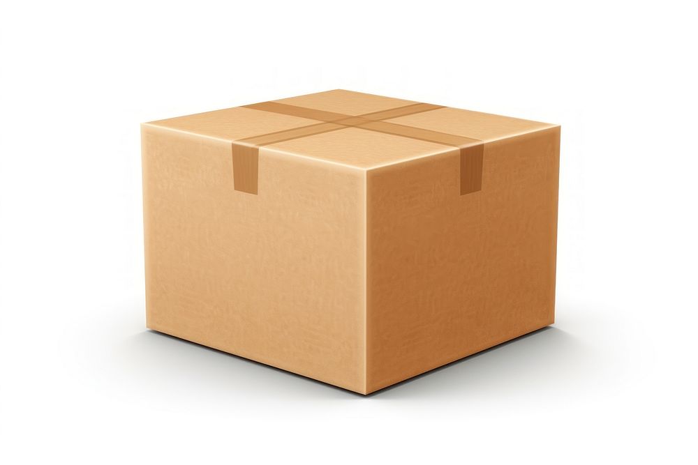 Cardboard box carton white background. AI generated Image by rawpixel.