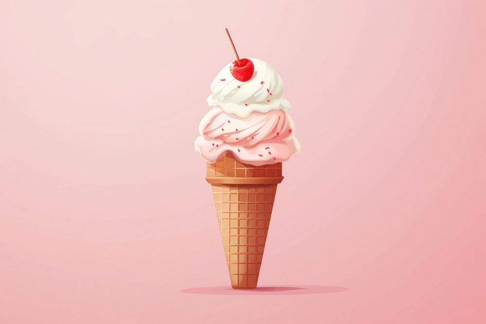 Cream dessert food strawberry. AI generated Image by rawpixel.