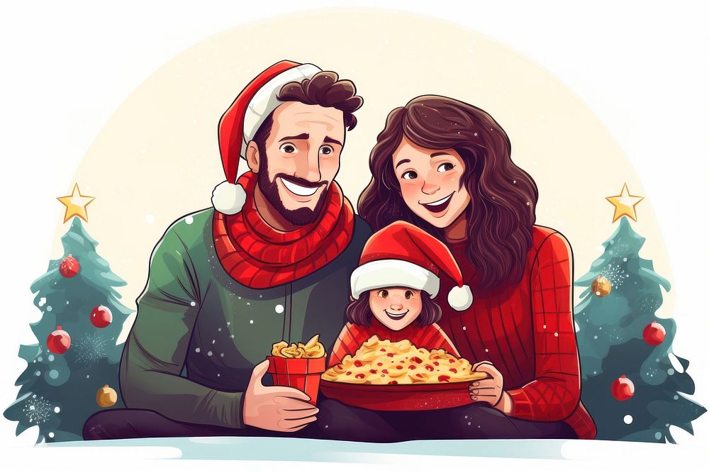 Christmas adult pizza food. AI generated Image by rawpixel.