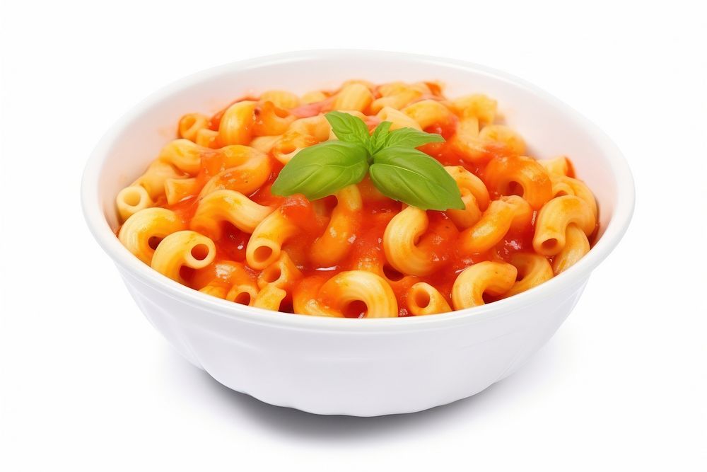 Pasta food dish white background. AI generated Image by rawpixel.