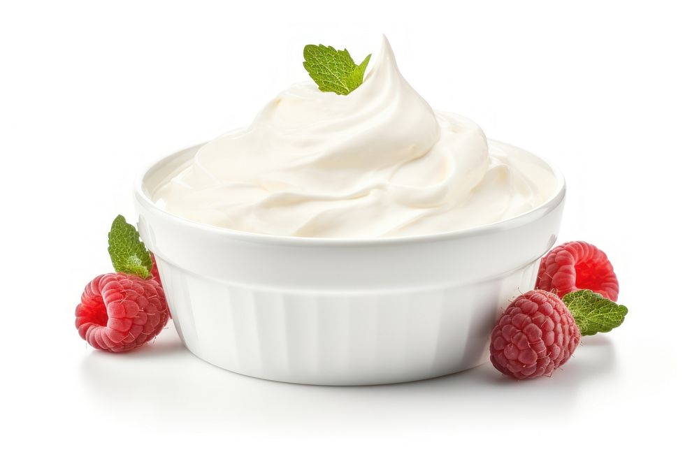 Mascarpone raspberry dessert cream. AI generated Image by rawpixel.