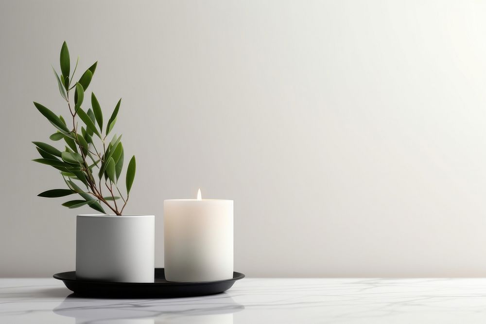 Candle plant vase candlestick. AI generated Image by rawpixel.