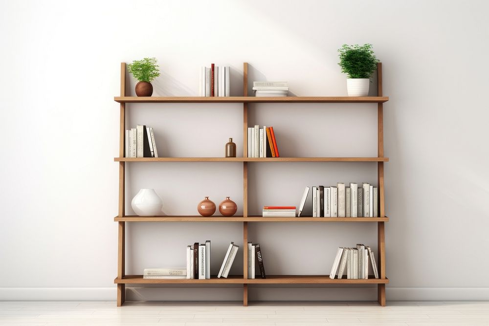 Bookshelf furniture bookcase organization. AI generated Image by rawpixel.