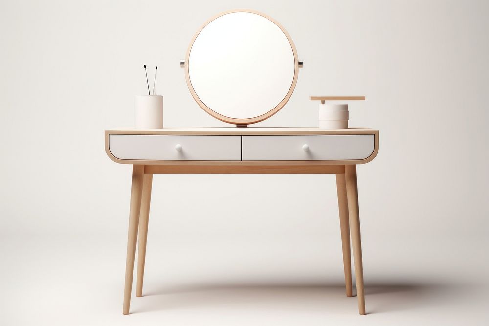 Table furniture mirror sideboard.