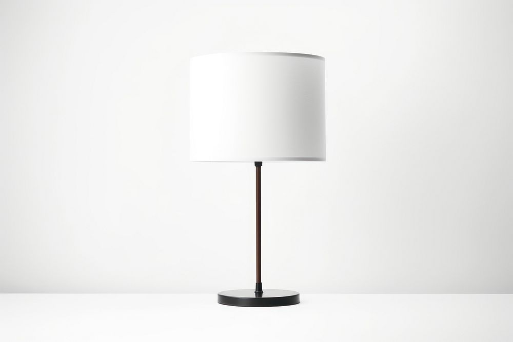 Lamp lampshade white white background. AI generated Image by rawpixel.