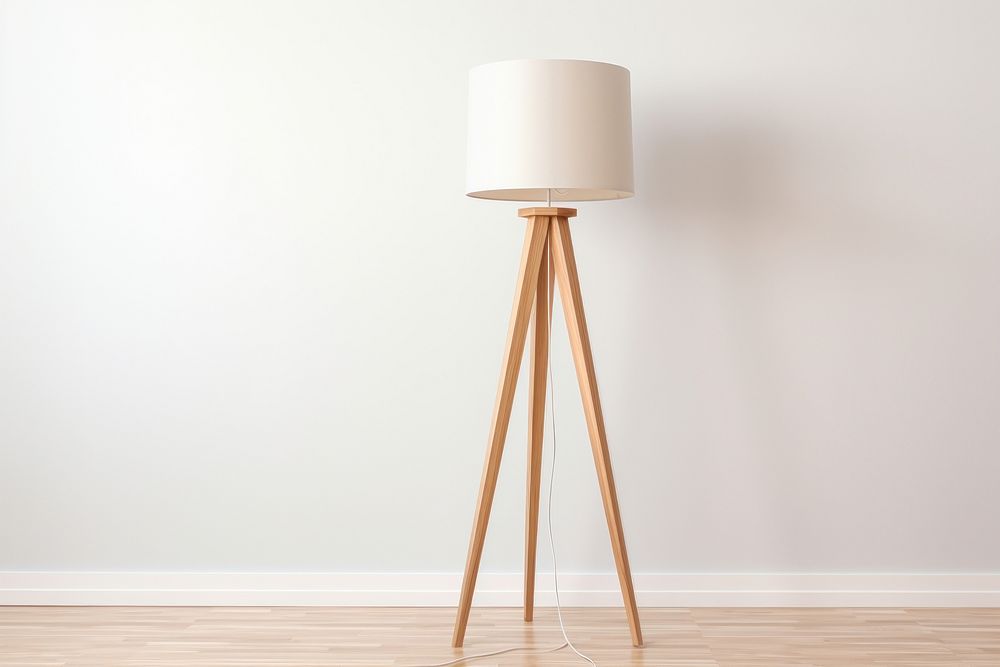 Lamp tripod floor white. AI generated Image by rawpixel.